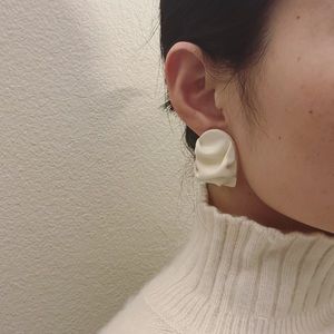 White earrings/wedding earrings/